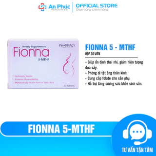 FIONNA 5-MTHF Hộp 30 Viên - Bổ sung Acid Folic cho phụ nữ trước và sau mang thai
