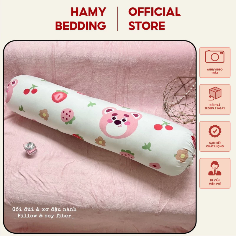 Vỏ Gối Ôm Chất Cotton Đũi Phong Cách Hàn Quốc Siêu Mát 35x100cm Cao Cấp SỐ 13