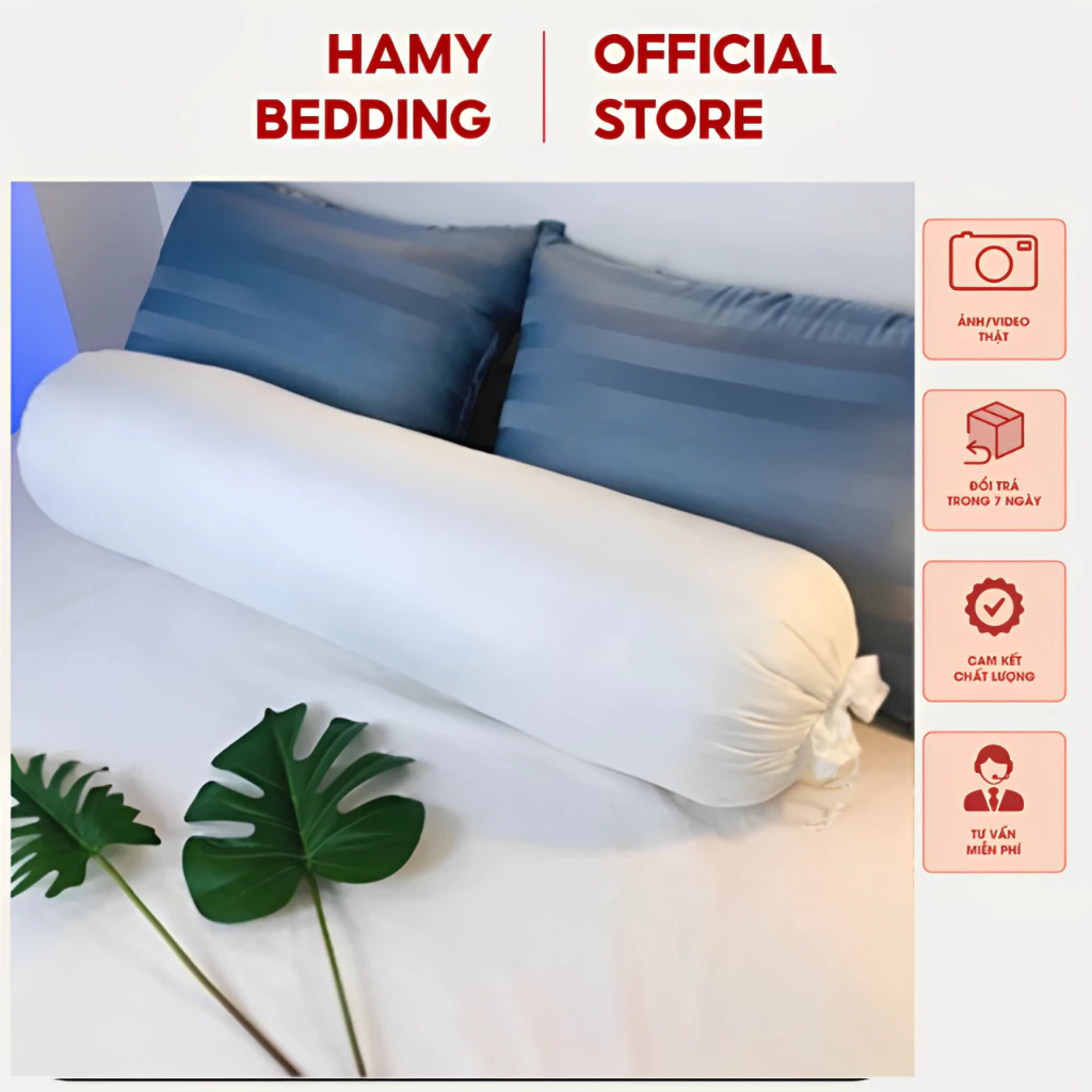 Ruột Gối Ôm Bông Hạt  Dáng Dài Siêu Mềm Kích Thước 100cmx35cm Cao Cấp