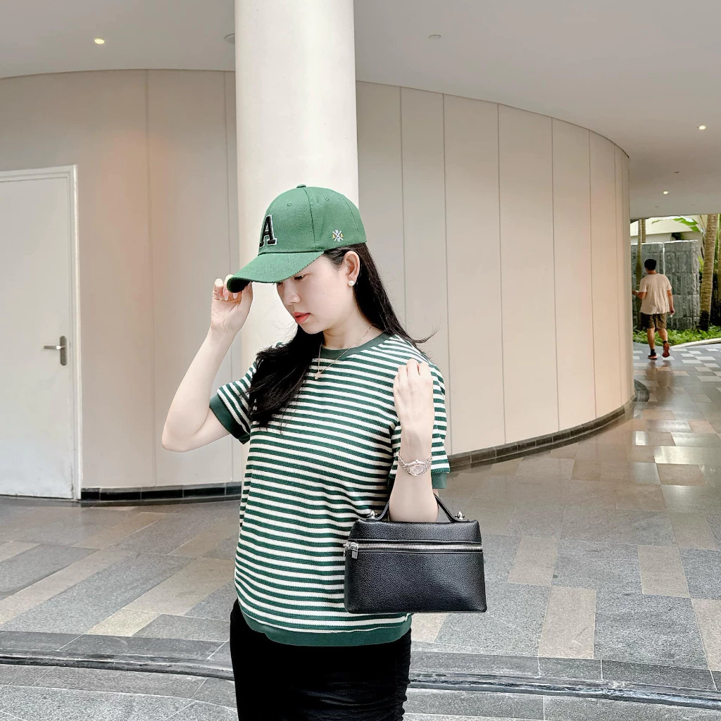Áo len cộc tay Kẻ ngang - ALISA
