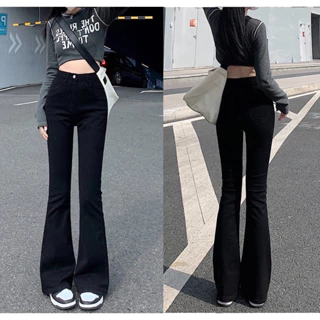 Quần jean nữ ống loe lưng cao dáng ôm skinny -HVS- Mã 14