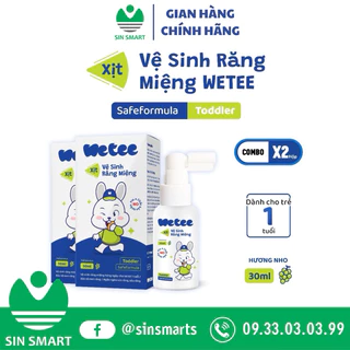 Combo 2 Xịt Chống Sâu Răng WETEE Cho Bé Từ 6 tháng Tuổi , Giúp Làm Sạch Và Bảo Vệ Men Răng Sin Smart