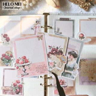 Bộ 32 khung ghi chú polaroid cổ điển, giấy ghi chú trang trí sổ DIY, journal, scrapbôk