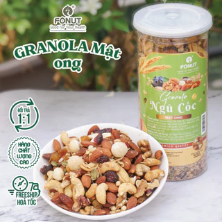 Hạt ngũ cốc granola Fonut 500g -250g granola siêu hạt nhiều macca phù hợp cho người ăn kiêng, giảm cân