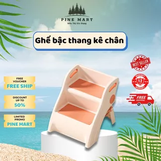 Ghế Bậc Thang Kê Chân Nhà Vệ Sinh Bằng Nhựa PP+TPE Thiết Kế Miếng Đệm Chống Trơn Trượt An Toàn Thuận Tiện Có Gấp Gọn