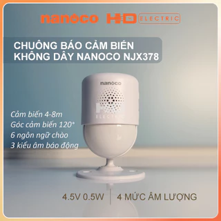 Chuông báo cảm biến không dây Nanoco NJX378 0.5W báo khách báo trộm