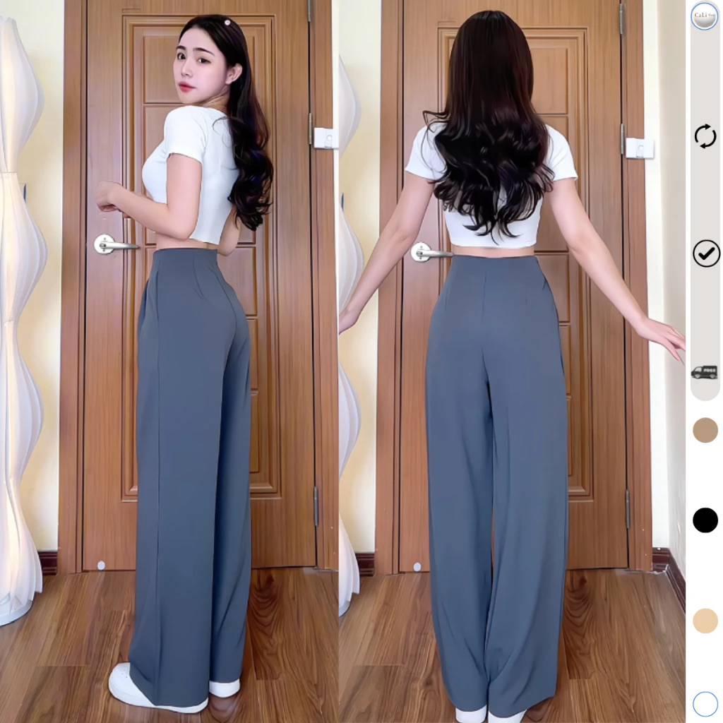 Quần Dài GOL NHẬT Ống Suông Rộng Khóa Sườn D369