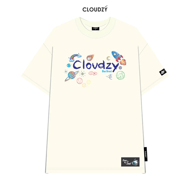 Áo phông local brand nam nữ unisex tay lỡ thun form rộng teen cổ tròn oversize cotton CLOUDZY CRAYON