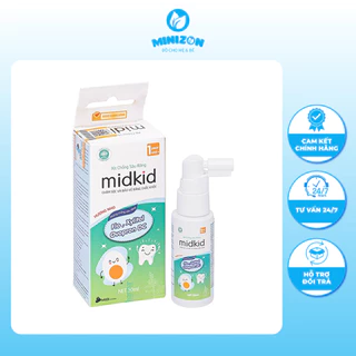 Xịt chống sâu răng Midkid 30ml cho bé từ 1 tuổi giúp làm sạch và bảo vệ răng