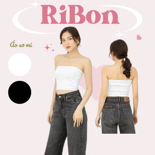 Áo Quây Ngực RIBON Áo Ống Croptop Không Dây Kiểu Ôm Body Sexy Màu Trắng Đen