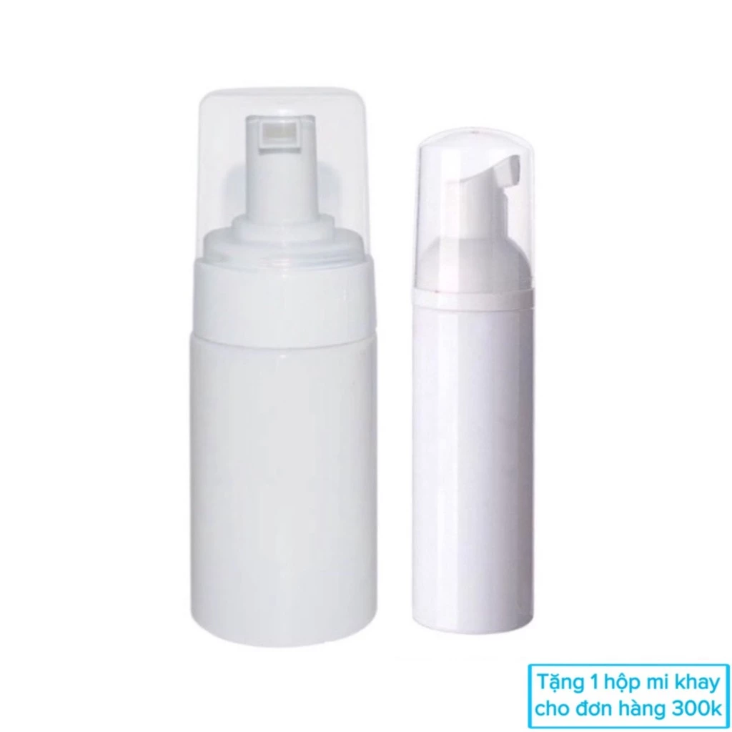 Vỏ chai tạo bọt không tem vệ sinh mi 60ml - 100ml - 150ml (dụng cụ nối mi)