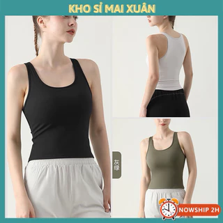 Áo 3 Lỗ Tập Gym-Yoga Sẵn Đệm Chất Thun Lạnh Cao Cấp-Kho Sỉ Mai Xuân