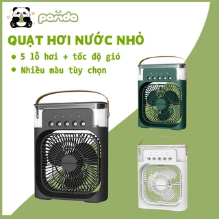 Quạt Hơi Nước Để Bàn Hẹn Giờ Thông Minh, Quạt Điều Hòa Mini Có Khay Chứa Đá Đèn Led 7 Màu