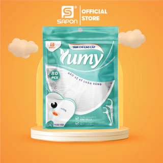 Tăm chỉ YUMY Cao Cấp, Tăm chỉ nha khoa Túi zip ghép (TC02-132) - 80 Cái/ Túi