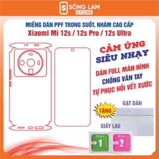 Dán PPF Xiaomi Mi 12s / 12s Pro / 12s Ultra bảo vệ màn hình chống vân tay tự phục hồi vết xước - Sông Lam Store