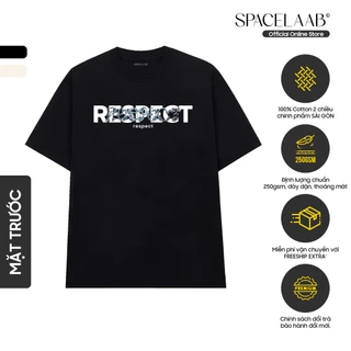 Áo thun Unisex SpaceLab 100% Cotton RESPECT DROPLETS