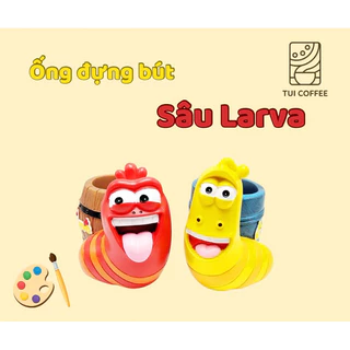 Tượng thạch cao ống đựng bút sâu larva