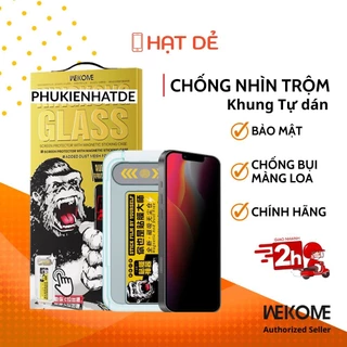 Kính Cường Lực iphone Khung Tự Dán Chống Nhìn Trộm Ngăn Bụi Loa X/XR/XS Max/11/12/13/14/15/Pro/Plus/Pro Max