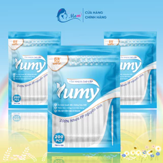 Tăm nhựa xỉa răng Cao Cấp YUMY Túi zip ghép (TN11-133) 200 cái/ túi