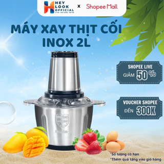 Máy xay đa năng cối Inox 304 dung tích 2L công suất 250w 4 lưỡi dao bằng thép không gỉ GODWELL