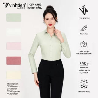 Áo Sơ Mi Nữ Dài Tay Vải Bamboo Slimfit 355 Vĩnh Tiến - Nhiều Màu