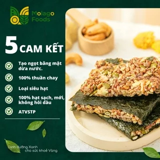 Bánh thanh rong biển kẹp hạt loại siêu hạt ăn chay ăn kiêng giảm cân MOLAGO FOODS