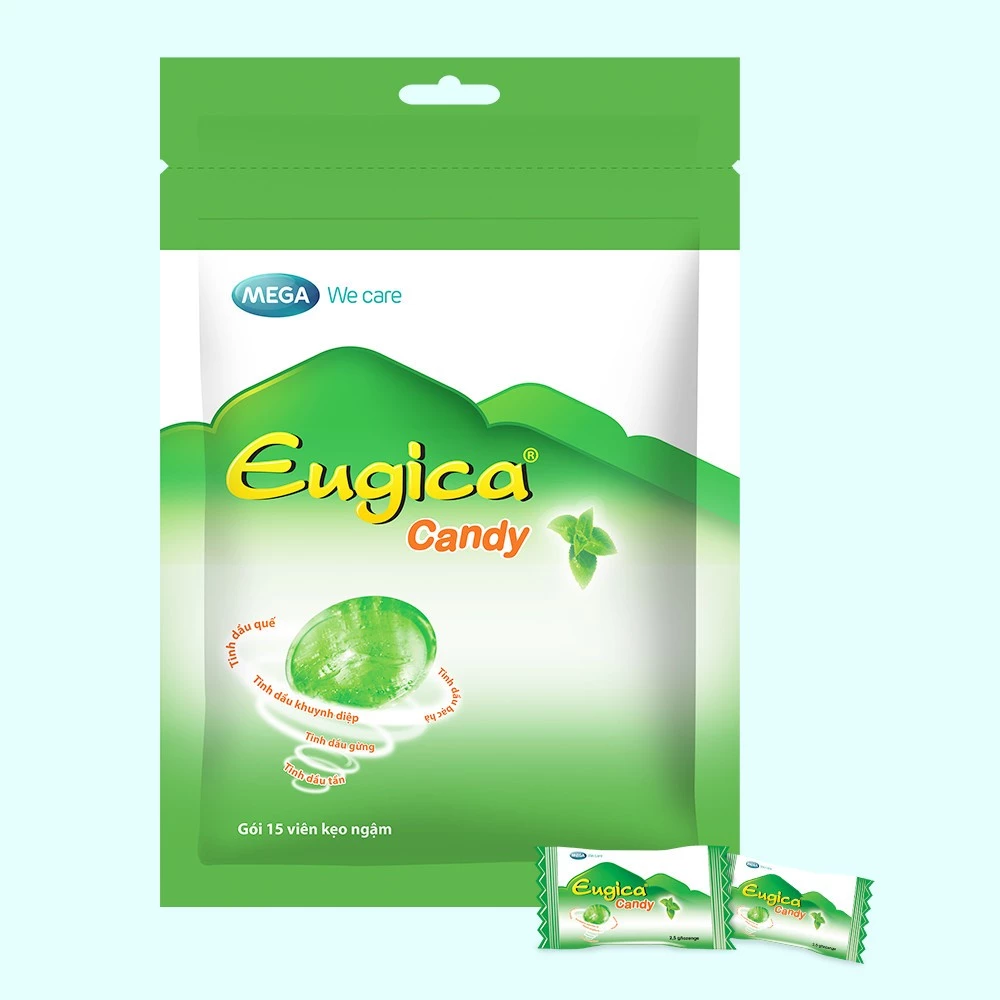 Kẹo ngậm thảo dược EUGICA CANDY (Túi zip 15 viên)
