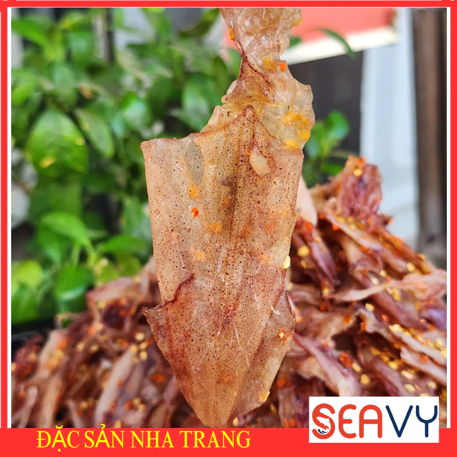 Mực mắm nhỉ ớt tỏi size nhỏ 250 gram làm từ mực ống vừa ăn không mặn sạch túi sạch mắt