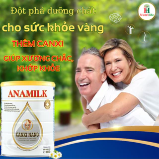 Sữa Anamilk Canxi Nano dành cho người thiếu canxi, xương khớp 900G