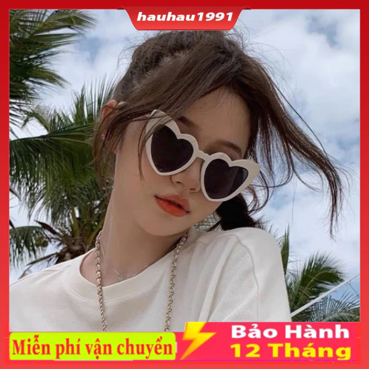 Kính Mát Hình Trái Tim Chống Tia uv400 Thời Trang Cho Nữ