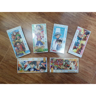 Hộp postcard bưu thiếp Thám Tử Lừng Danh Conan, Naruto, One Piece - Loại 400+1 món, có mặt sau tô màu