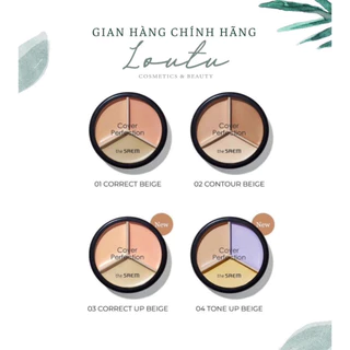 Bảng che khuyết điểm triệt sắc 3 ô đa năng The Saem Cover Perfection Triple Pot