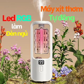 Máy xông tinh dầu tự động 5 chế độ xông hương thơm nhẹ dịu Máy xịt thơm máy xông tinh dầu có màn có đèn BC01_M5