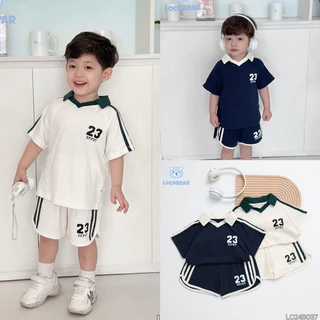 Bộ short Polo thể thao số 23 bé trai