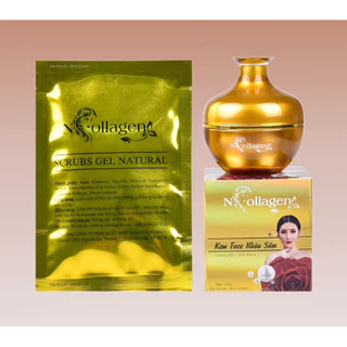 Kem face nhân sâm Giúp dưỡng trắng giảm nám tàn nhang Ncollagen Hân Nguyễn 25g Tặng tẩy da chết làm sạch