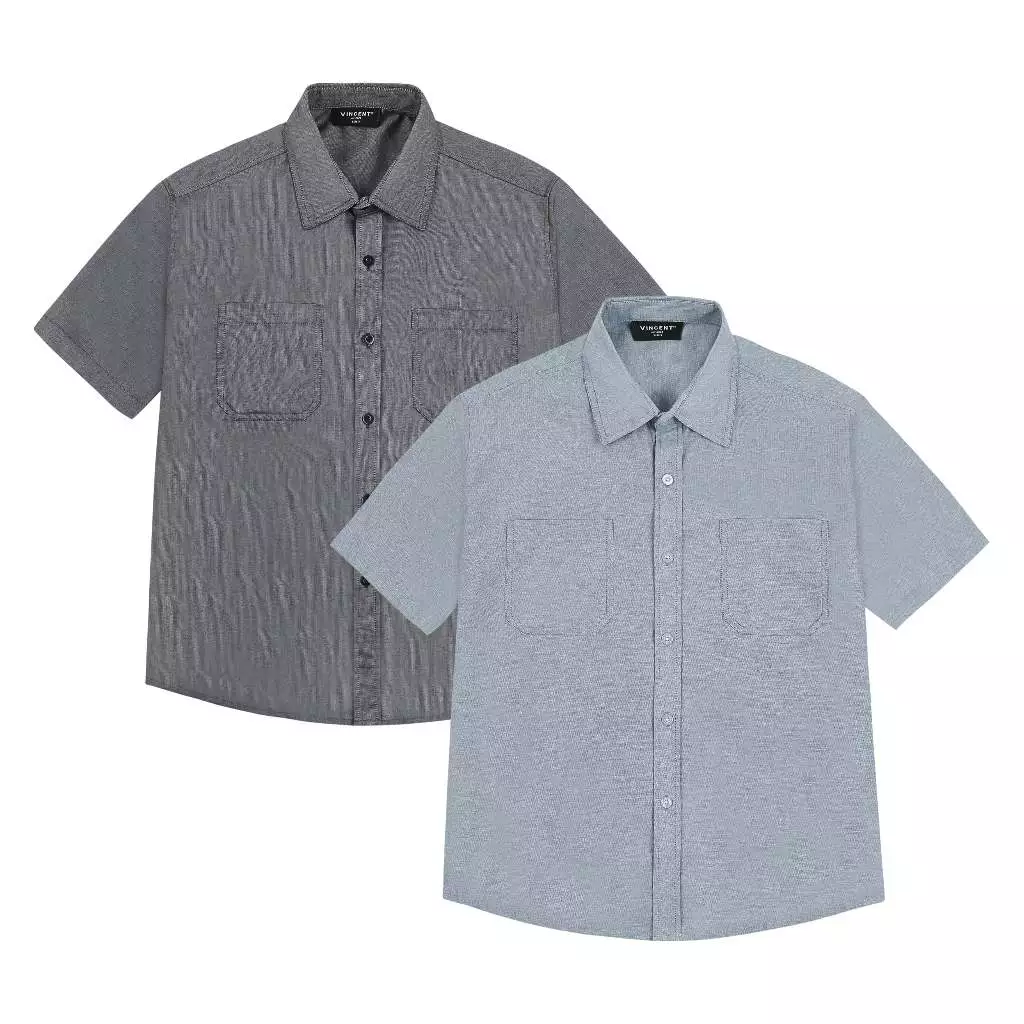 Áo Sơ Mi Ngắn Tay Vincent Local Brand Unisex Vải Oxford Cotton