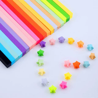 Giấy Xếp Ngôi Sao Gấp 540 Tờ Origami Hạc Thủ Công Nhiều Màu Handmade Diy Quà Tặng