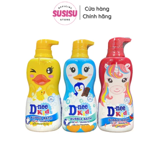 Sữa tắm gội Dnee Kids Bubble Bath hình động vật unicorn, vịt vàng 400ml TG d-nee cho trẻ em trên 3 tuổi