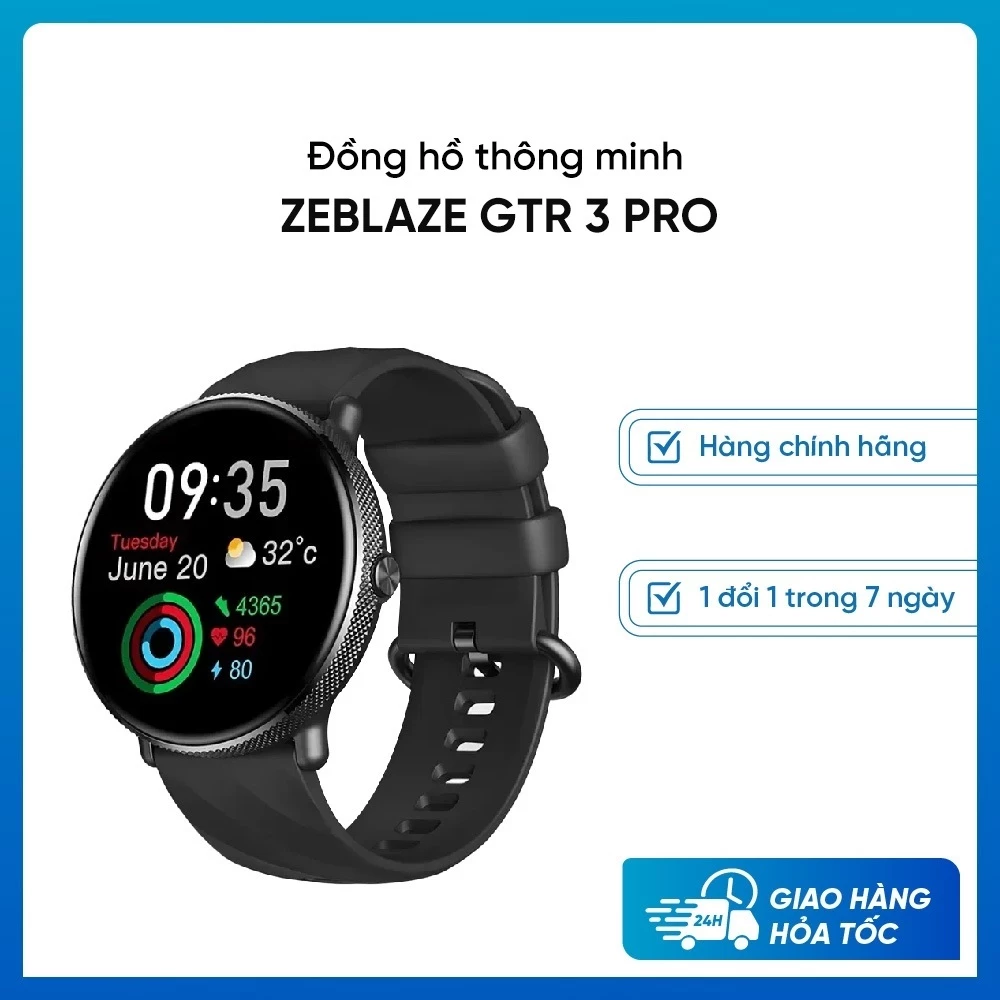 Đồng Hồ Thông Minh Zeblaze GTR3 Pro - Màn hình Amoled - Cuộc Gọi - Full Tiếng Việt - Hàng Chính Hãng