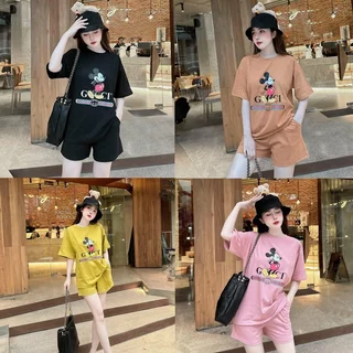 Bộ mặc nhà nữ mùa hè , đồ bộ bigsize chất cotton Gemmy House in hình Mickey GC