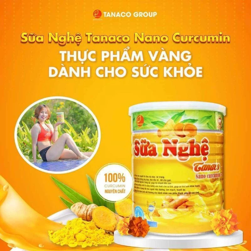 [Mua 2 tặng 1 ly] Sữa Nghệ Nano Curcumin Tanaco - Tốt cho dạ dày,tá tràng,sau phẫu thuật,Lợi sữa - Nâng cao đề kháng