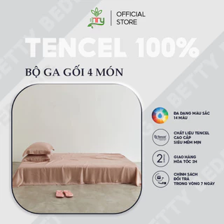 Bộ Ga Gối Trơn 100% Tencel Mềm Mát Kháng Khuẩn/ Nhiều Màu/ Kích Thước Đa Dạng m6 m8 2m