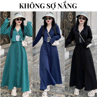 Áo Choàng Nắng Crotop 2 Lớp Chất Cotton Hàn Siêu Dầy Dặn, Chống Tia UV Tốt