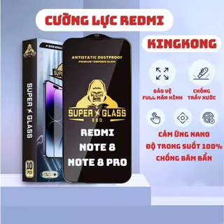 Kính cường lực  Redmi Note 8 Pro, Note 8 Kingkong full màn | Miếng dán bảo vệ màn hình Xiaomi | ICCA