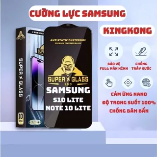 Kính cường lực  Samsung Note 10 Lite/ S10 Lite Kingkong full màn | Miếng dán bảo vệ màn hình ss galaxy | ICCA