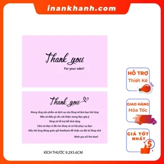 Card cảm ơn, thiệp cảm ơn, thank you dành cho shop bán hàng tặng khách hàng