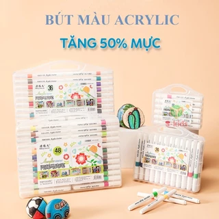 Bút Màu Acrylic Marker Cao Cấp Màu Sắc Tươi Sáng, Đa Dạng - Bút Lông Màu Vẽ Trên Nhiều Chất Liệu