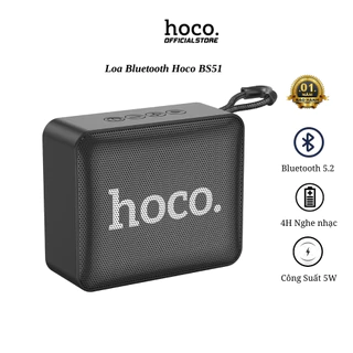 Loa bluetooth Hoco BS51, loa mini để bàn hỗ trợ khe cắm thẻ nhớ, usb, âm thanh vòm 3D - chính hãng.