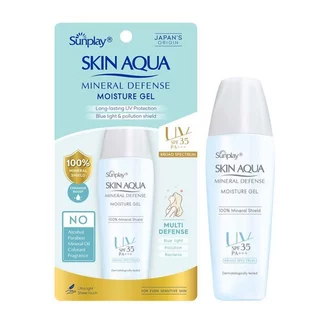Kem chống nắng vật lý dưỡng ẩm, dạng gel dùng hàng ngày Sunplay Skin Aqua Mineral Defense Moisture Gel SPF50+ PA++++ 25g