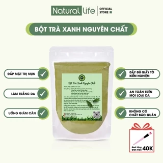 Bột Trà Xanh Nguyên Chất Đắp Mặt, Tắm Trắng, Làm Bánh, Dưỡng Da - Natural Life